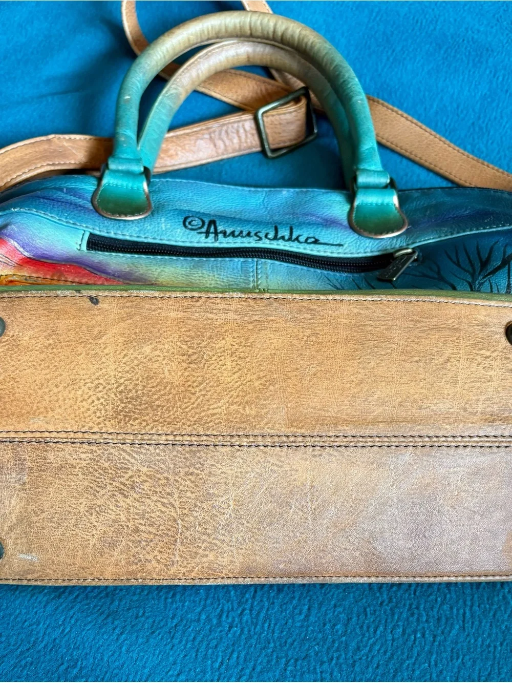 🐴🩵💚 Hand Painted Horse Purse 👜
